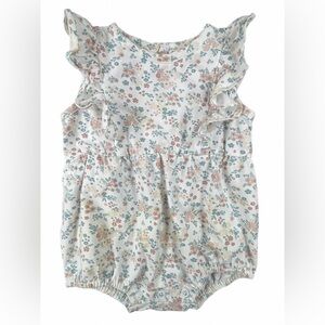 CITY MOUSE Flutter Sleeve Bodysuit in Ditzy Floral - 9-12M
